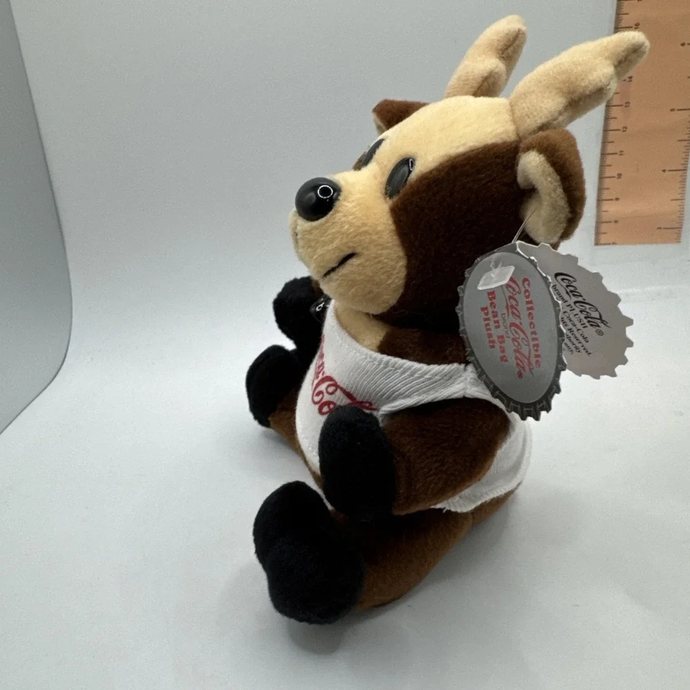 Coca-Cola Collectible Brand (1998) Reindeer Bean Bag Plush #0133 X-mas